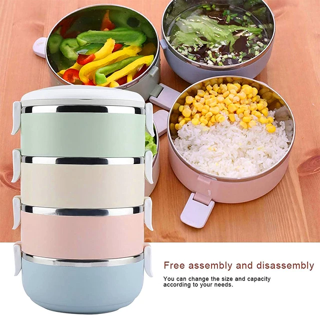 Food Container Stainless Steel Lunch Box Student Metal Tiffin Box Portable  Multi Function Bento Box Reusable Thermal Lunch Boxes - Lunch Box -  AliExpress