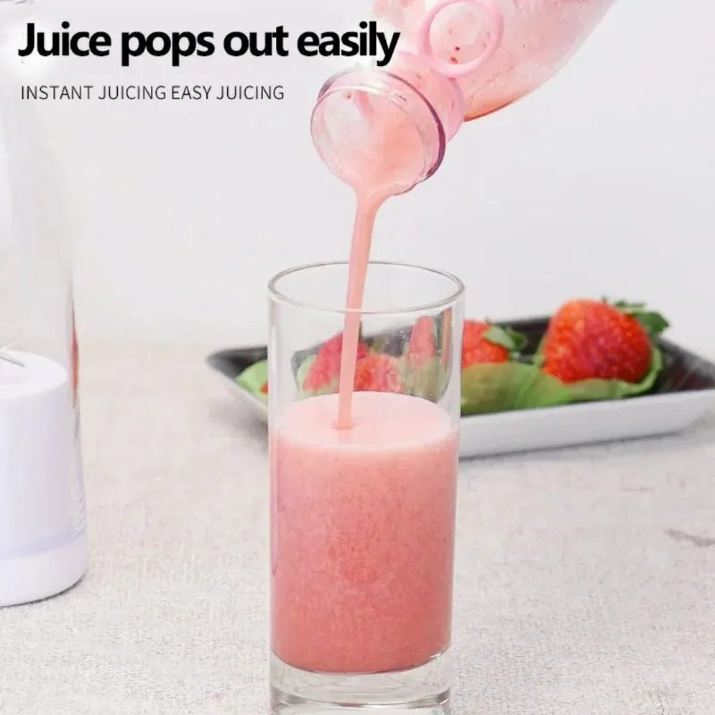 Portable Wireless Electric Blender Juicer Cup Fresh Fruit Juice Extractor Smoothie Orange Squeezer Juicer Rechargeable Battery