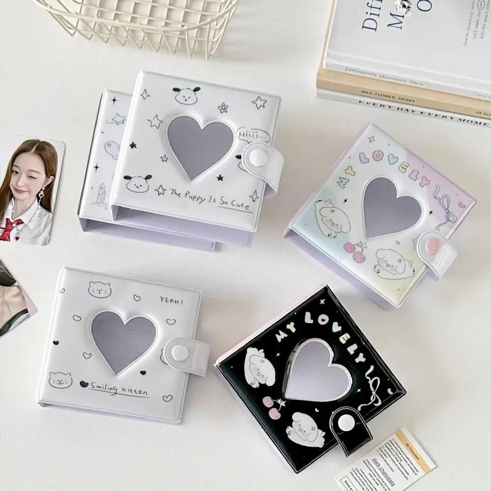 Cute Dog Cat 3-holes Binder Photo Cards Storage Book Small Idol Card Photo Album Collect Book Photocards