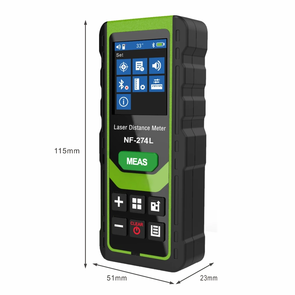 Noyafa Nf274l Medidor de Distância a Laser Roleta Eletrônica Laser Digital Fita Telêmetro Trena Laser Range Finder Medição - Imagem 2