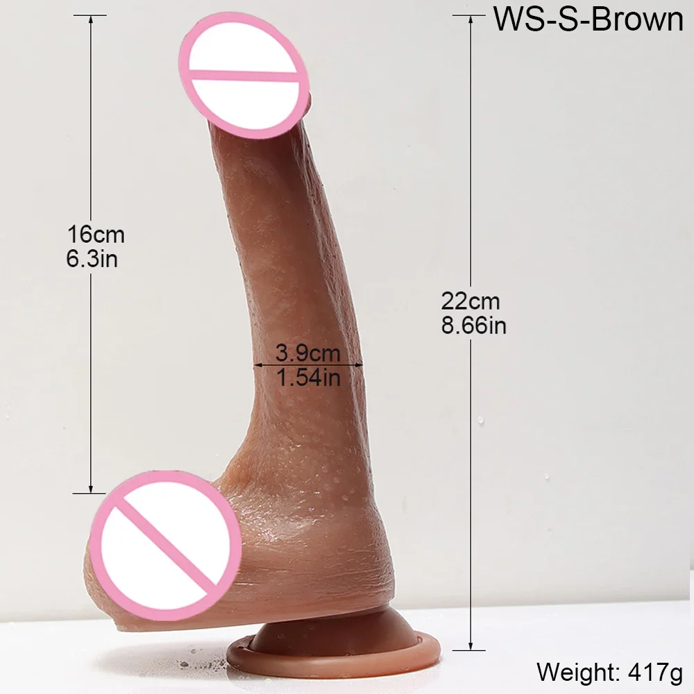 Super Skin Realistic Dildos Double Layer Silicone Soft Penis Sexy Dick Vagina Member Anal Cock Masturbators Sex Shop For Couple — view 5