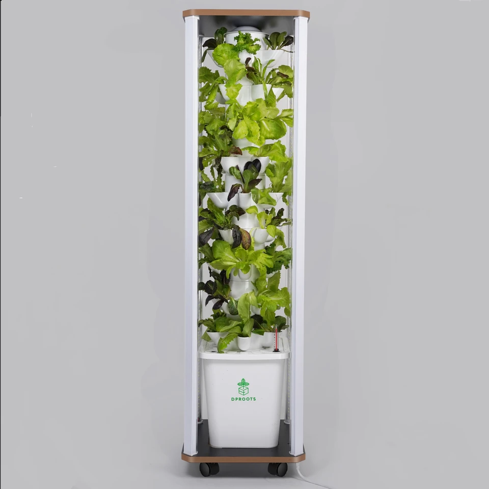 Vertical Hydroponics Tower Growing System with Grow Light