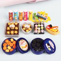 1/6 Miniatrue Dolls Food Mini Chocolate Cookies Boxs Potato Chips Model Toys Pretend Play for Barbies Bjd Dollhouse Accessories 1