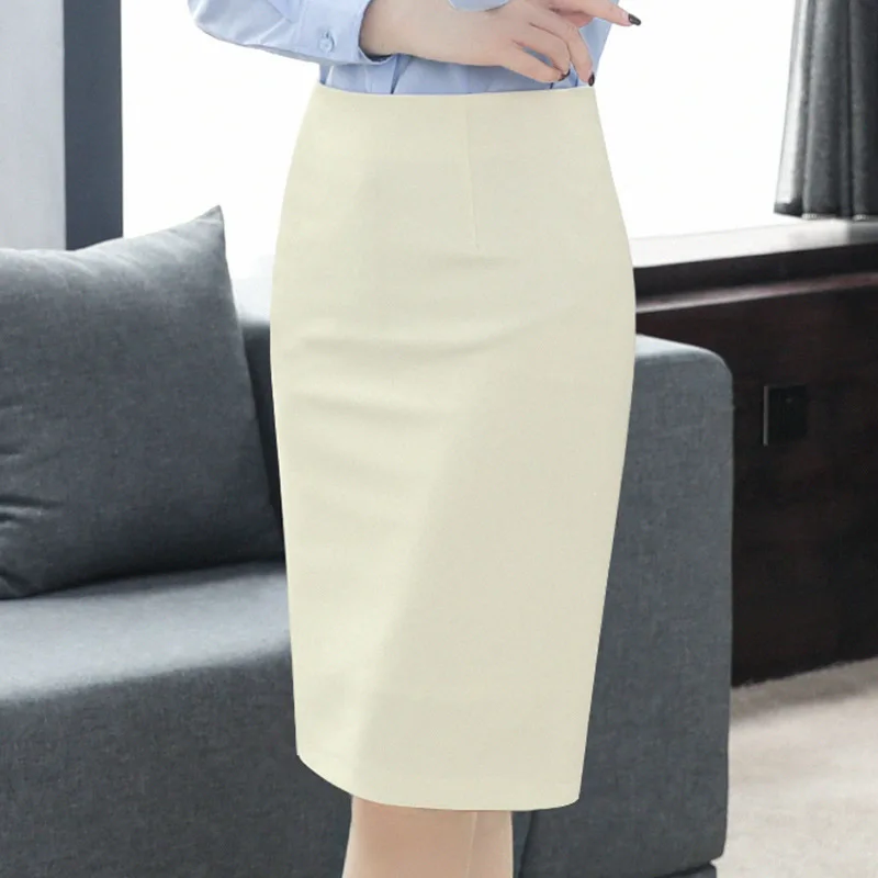 Elegant Women's Pencil Skirt New Fashion Korean OL Style Plus Size High Waist Knee Length Work Office Skirt mini skirts for women Skirts