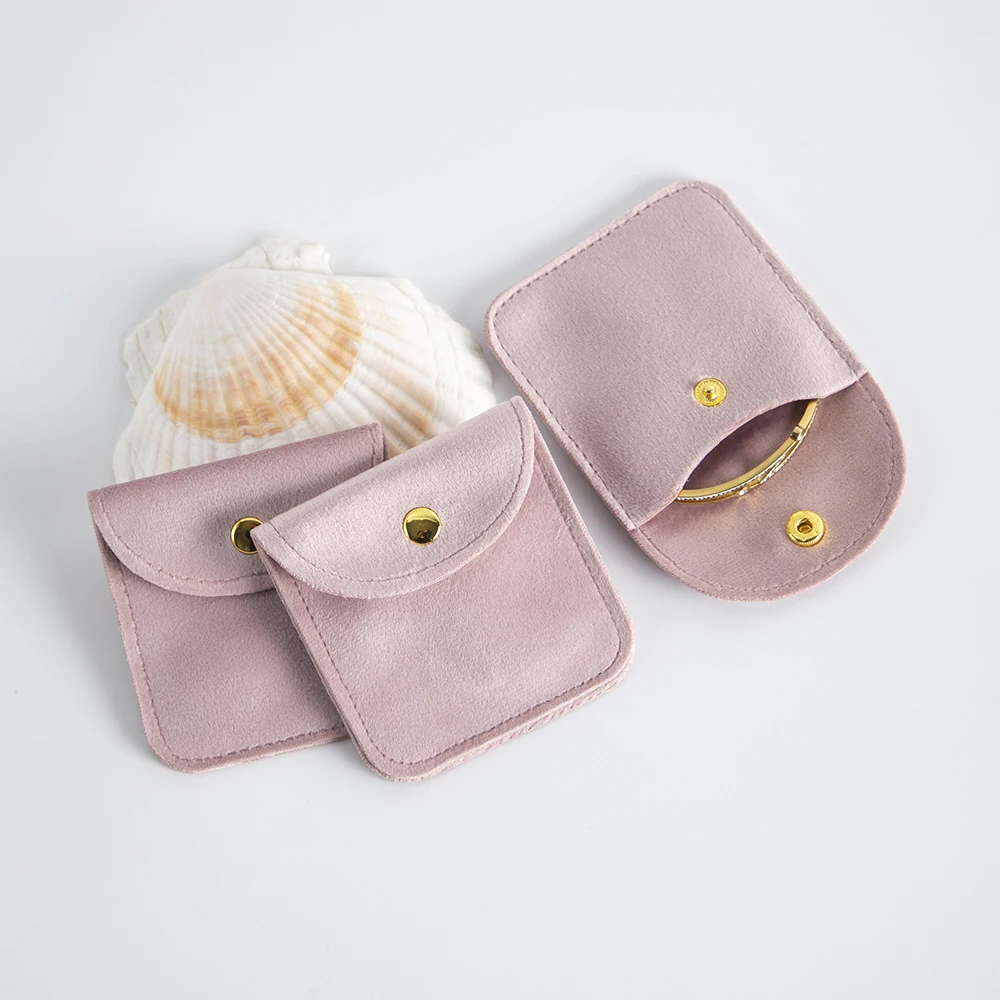 50/100Pcs Jewelry Velvet Bag Suede Envelope Cotton Pouch Ring Earring Necklace Storage Box Gift Display Organizer Wedding Favors