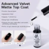 2pcs 7ml No Wipe Glossy and Matte Top Coat, Long Lasting Soak Off Nail Gel Varnish for Home Salon Manicure Beginner Use 4