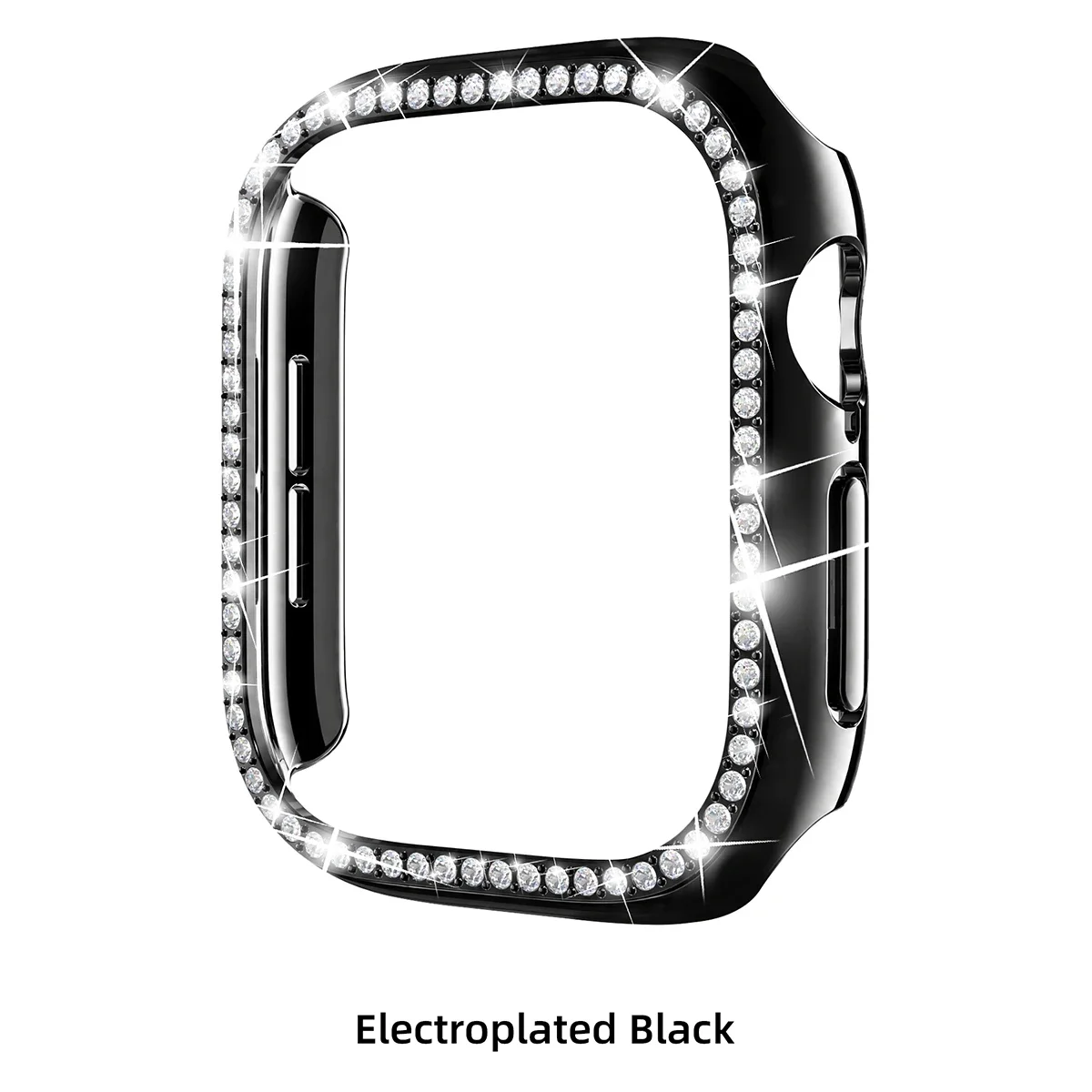 Bling Diamond Protective Frame for Apple Watch - Hard PC Hollow Bumper Shell Cover