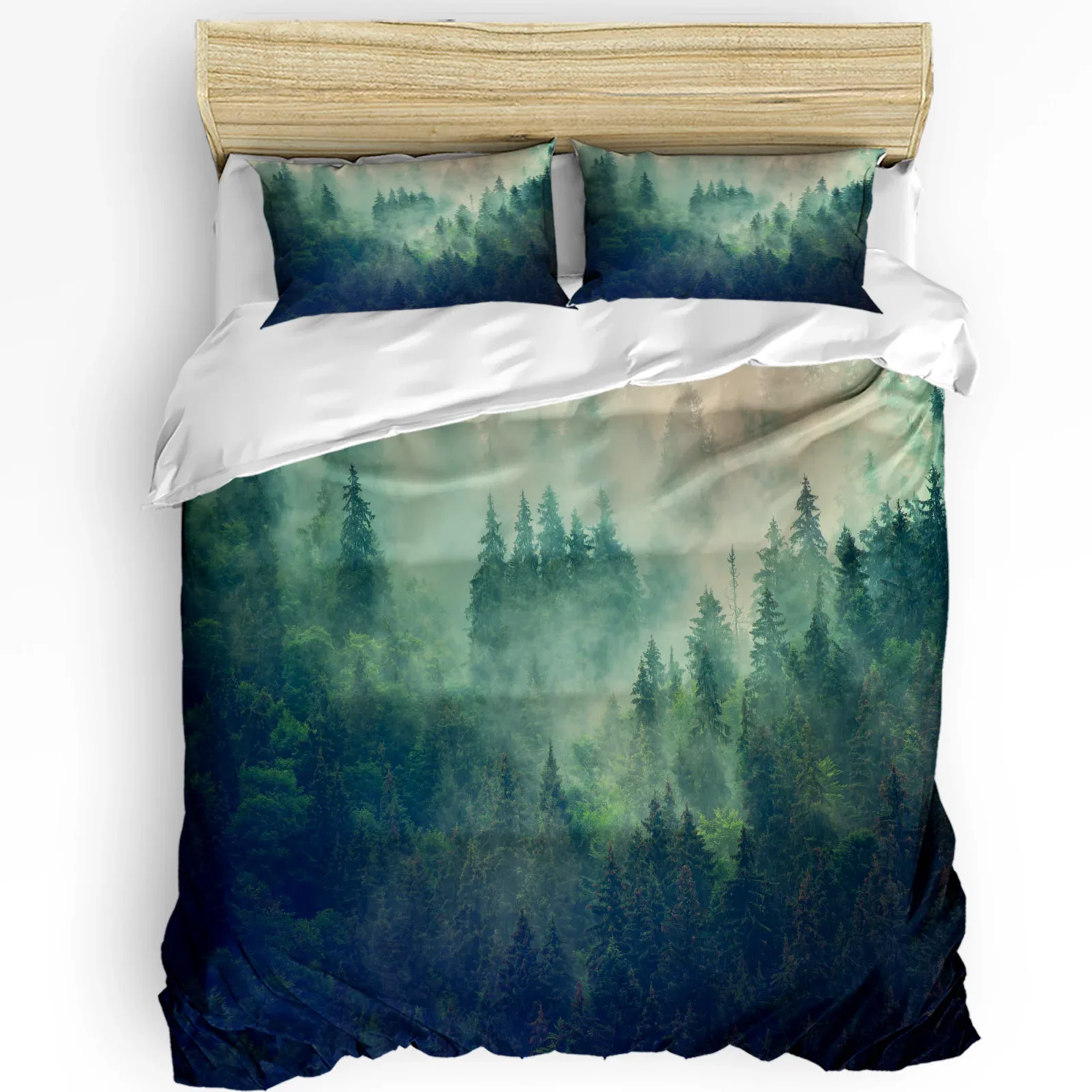 

Misty Mountains Forest Printed Comfort Duvet Cover Pillow Case Home Textile Quilt Cover Boy Kid Teen Girl 3pcs Bedding Set