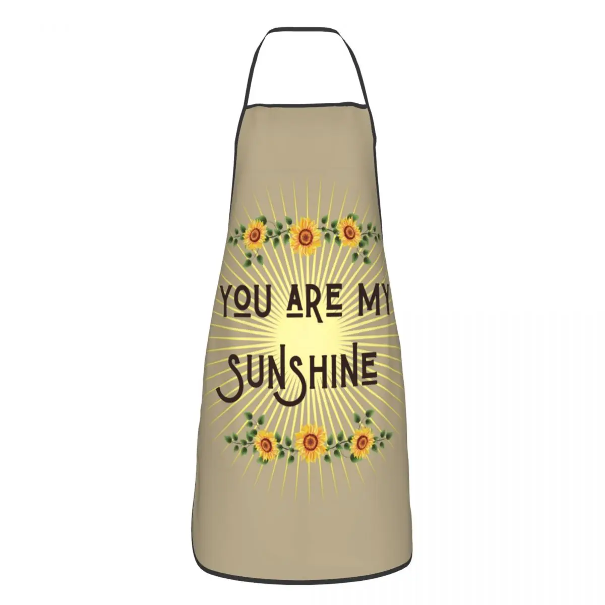 

Bib You Are My Sunshine Aprons for Men Women Unisex Adult Chef Cooking Kitchen Sunflowers Flower Tablier Cuisine Gardening
