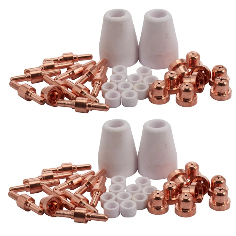 

128Pcs For PT 31 LG-40 40A Standard Size Plasma Cutting Torch Cutter Consumables Extended Tip Nozzles Electrode