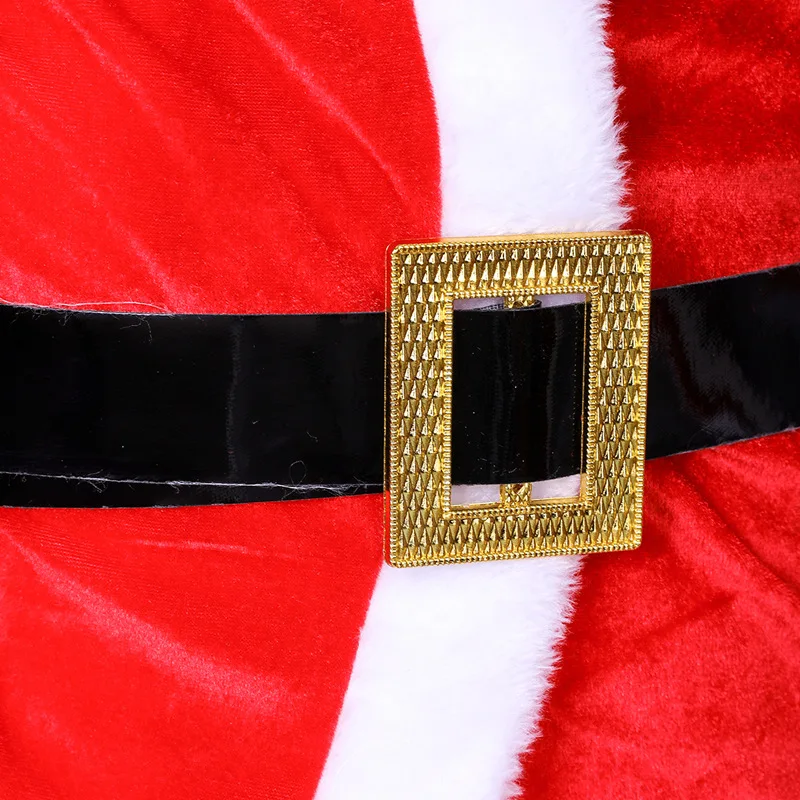 Costume Père Noël Adulte 9 Pièces Rouge Velours - Taille XL, Déguisement Complet Fête Noël