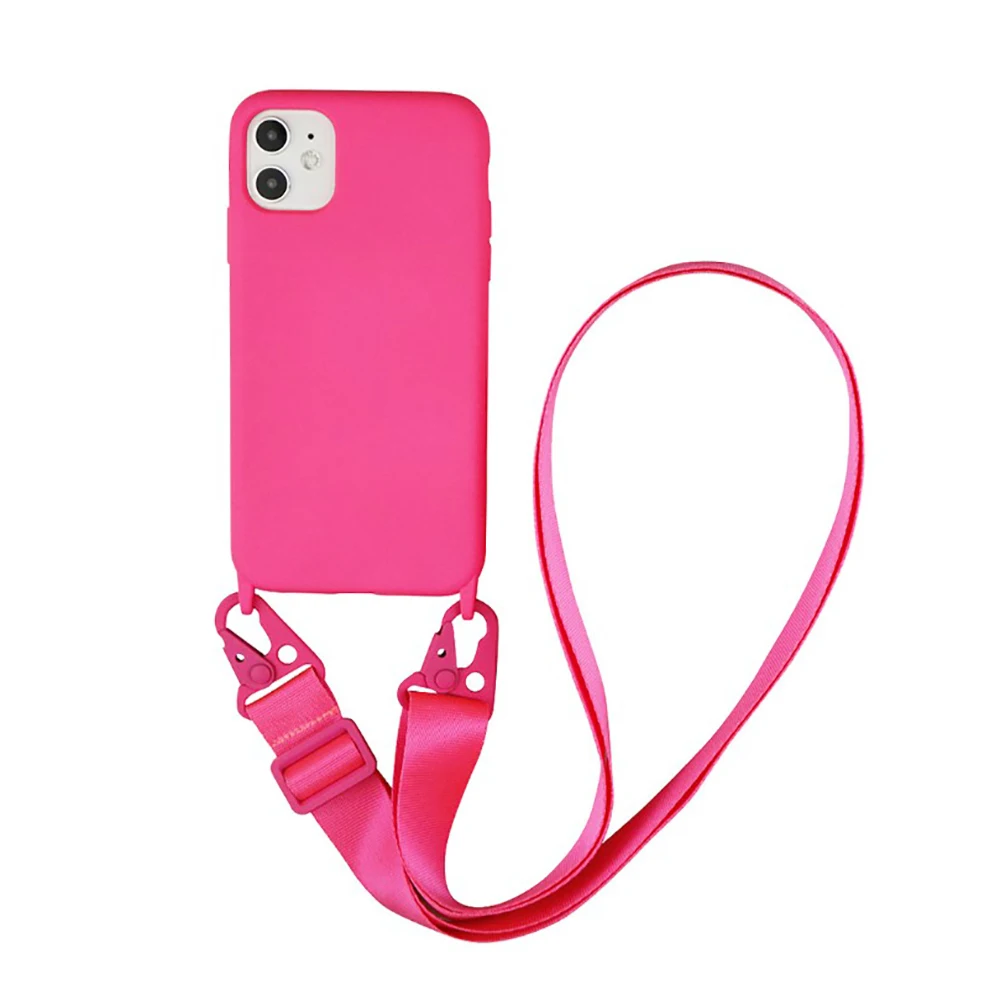 Silicone Crossbody Lanyard Phone Case with Neck Strap and Necklace Cord