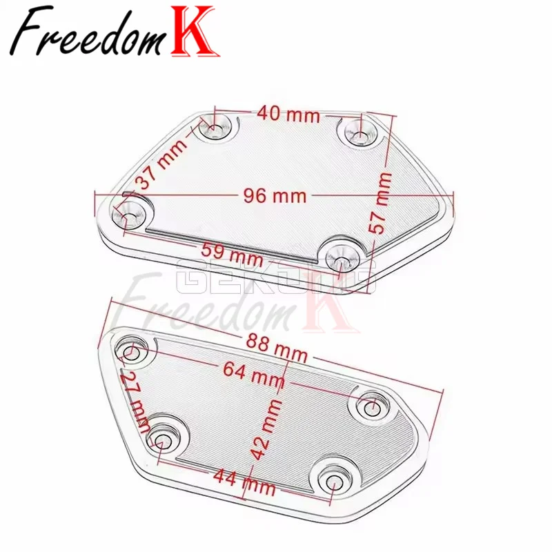 Premium Aluminum Front Clutch & Brake Fluid Reservoir Cap Cover for Adventure Motorcycles