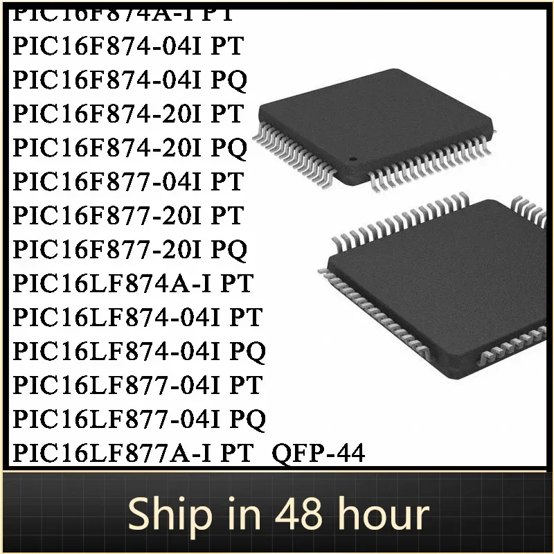 

10Pc PIC16F874A-I 16F874-04I 16F874-20I 16F877-04I 16F877-20I 16F877 16LF874A 16LF874-04I QFP-44 IC Chip