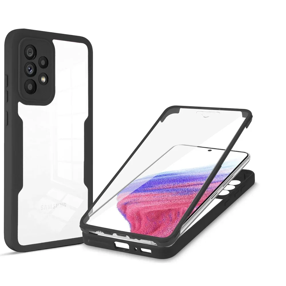 Crystal-Clear 360° Protection Case with Soft Front Film Cover