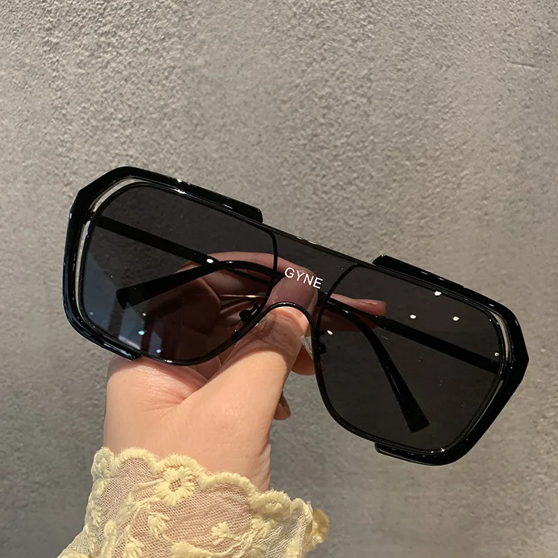 Integrated Big Frame Women's Sunglasses Fashion Trend Square Gradients Sun Glasses Female Brand Traveling Style Eyewear_voghion.com
