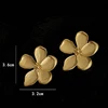 New Exaggerated European & American Style Metal Flower Stud Earrings For Women's Daily Wear Fashion Gold Color Jewelry Gifts 6