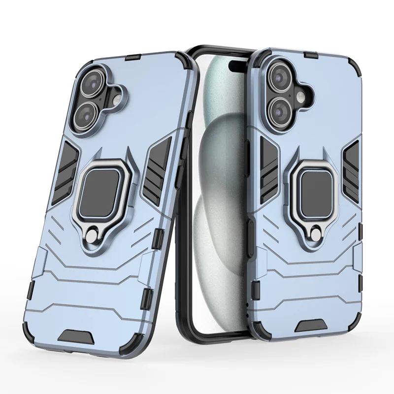 Ultimate Shockproof Armor Magnetic Ring Case with Lens Protection Cover