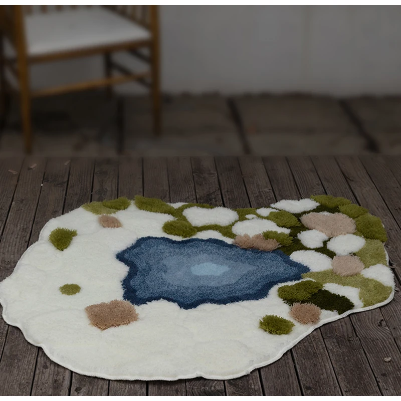 Nordic 3D Forest Moss Handmade Tufted Rug 2