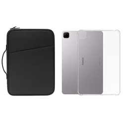 Clear 13 Tablet Soft TPU Back Cover with Shockproof Airbags for Pad X9b Max (2026) (TPU Case and Bag)