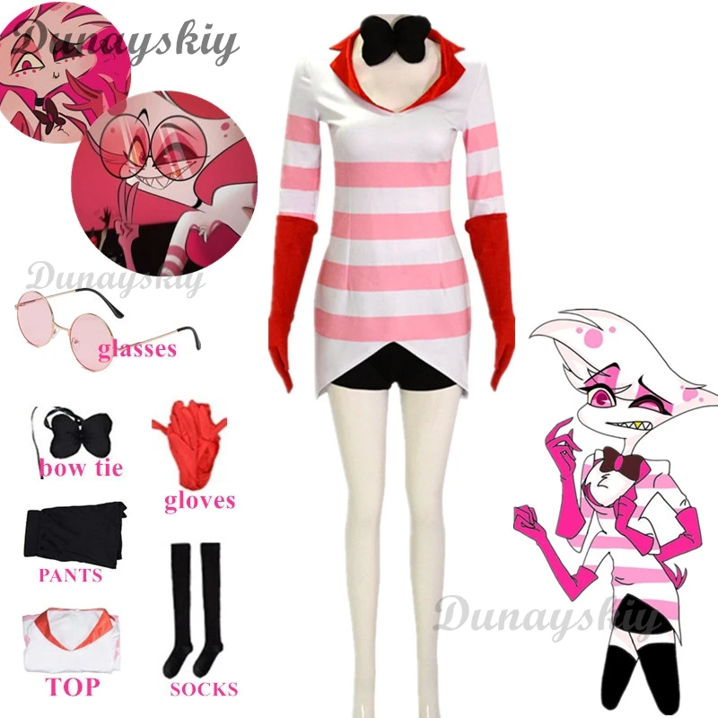 Anime-Hazbin-Cosplay-Costume-pour-femme-Angel-Dust-Dust-Angel-Robe-sexy ...