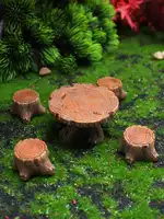 5 miniature tree stump garden art accessories resin decoration, garden landscape accessories, resin creative crafts 2
