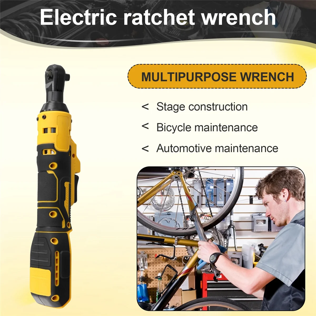 Electric Ratchet Wrench 220N.M Cordless Driver 3/8Inch Impact Removal Screw Nut Power Tools for Dewalt 18V 20V Battery 5