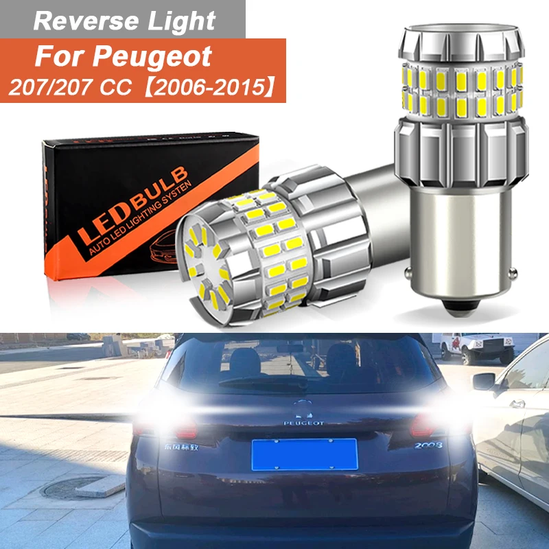 

2pcs Canbus LED Reversing lights 1156 P21w Ba15s 60SMD 4040 For Peugeot 2008 2013-2018 Signal Auto Lamp 12V accsesories