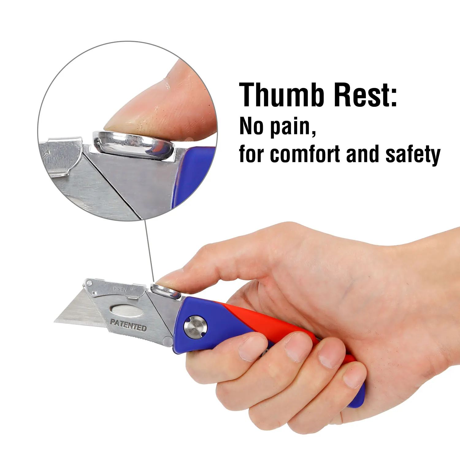 Folding Knife WORKPRO Pipe Cutter Electrician Cable Cutter Safety Security Tool Plastic Handle 5 pcs blades