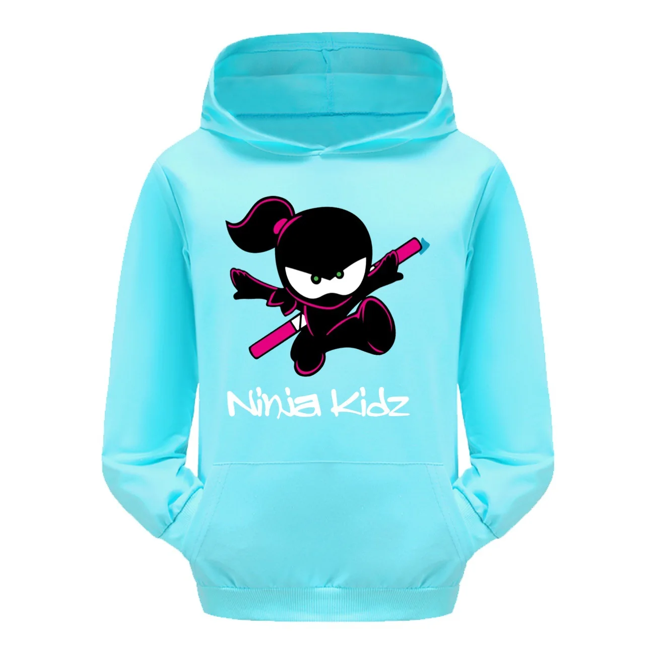 Moda bambini con cappuccio tasca felpe NINJA KIDZ ragazze cotone felpa con cappuccio vestiti ragazzi casual Pullover Hip Hop ragazzi graphic tee