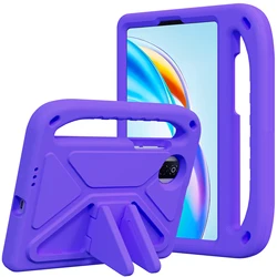Kids - Friendly Shockproof EVA Kickstand Case with Portable Hand Holder for Honor Pad X7 2025 (Purple)