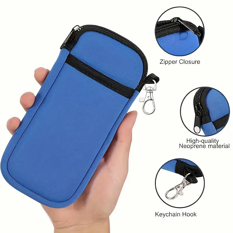 Universal Neoprene Zipper Wallet: Durable, Ultralight Outdoor Storage & Coin Bag
