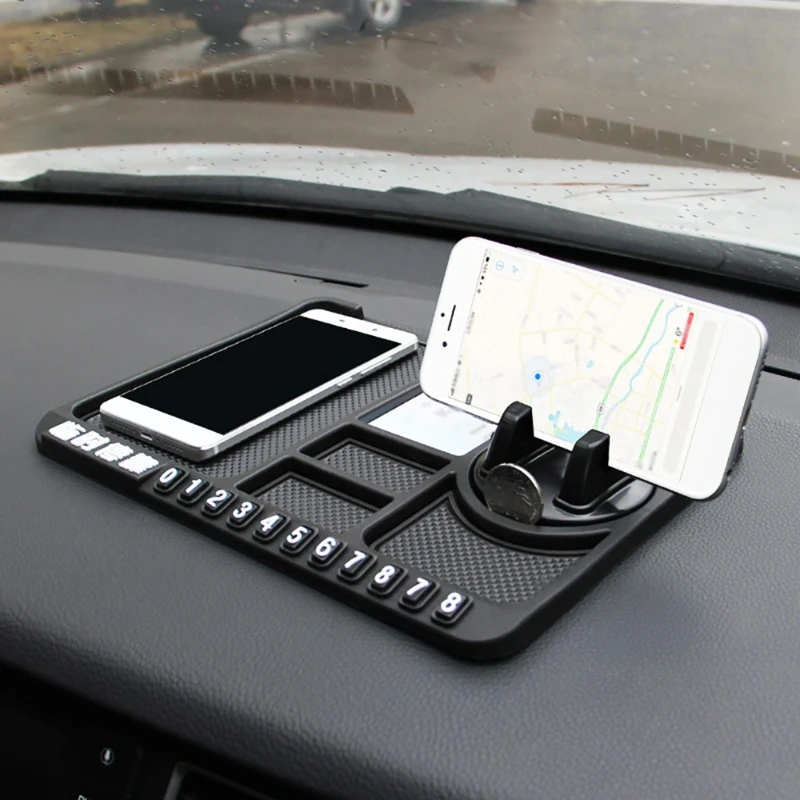 Car Dashboard Pad Non-slip Silicone Mat Phone for Key Holder Pads Mat for Coins Keys