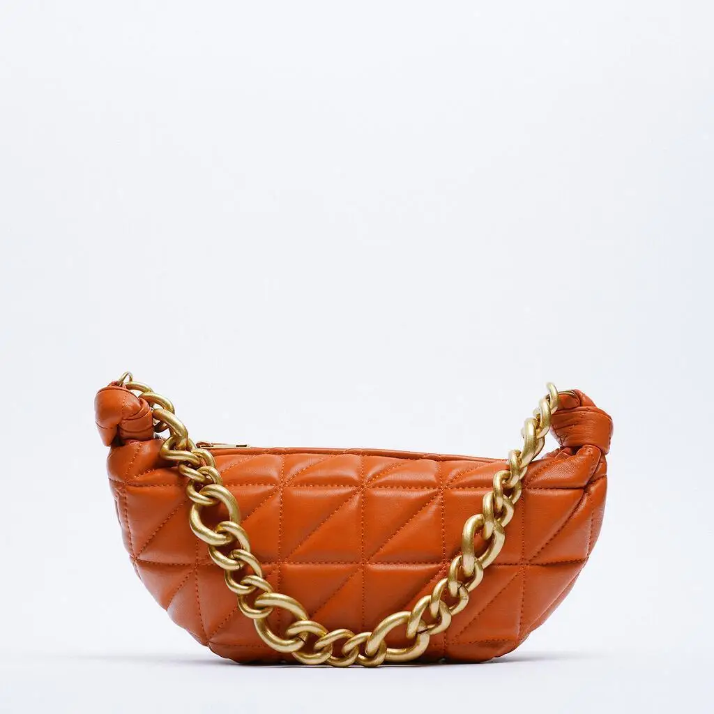 thumbnail image 1 of Bolso de hombro para mujer, nuevo bolso de mano pequeño con diseño de piel de oveja y cadena gruesa bordada para mujer que viaja al trabajo, 1 of 4