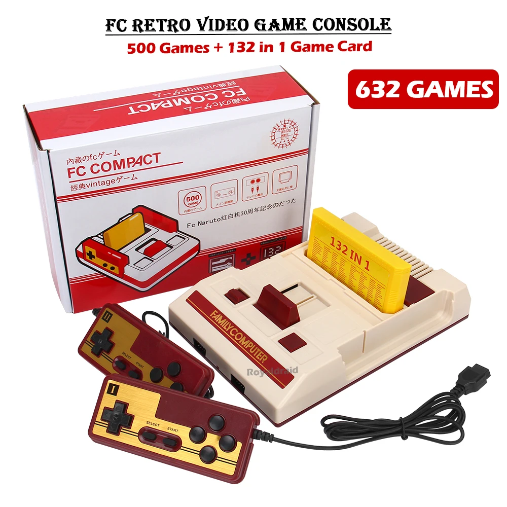 Console per videogiochi a 8 Bit integrata nel 500 giochi classici famiglia Computer TV Console di gioco supporto cartuccia di gioco per giochi retrò FC