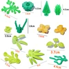 Bricks City MOC Plants Accessories Big Pine Tree Branch Bush Green Grass Flower Building Bricks 2417 2423 4727 6255 30176 33291 2