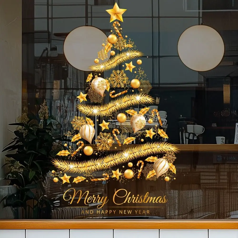 Reusable PVC Christmas Window Stickers for Home Decor