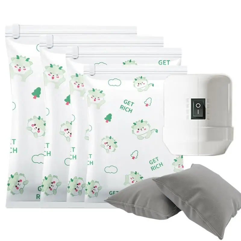 

4 шт., пылезащитные вакуумные пакеты для одежды