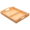 Early Childhood Education Tray Serving Wooden Plates Blank Trays Baby for Crafts 5