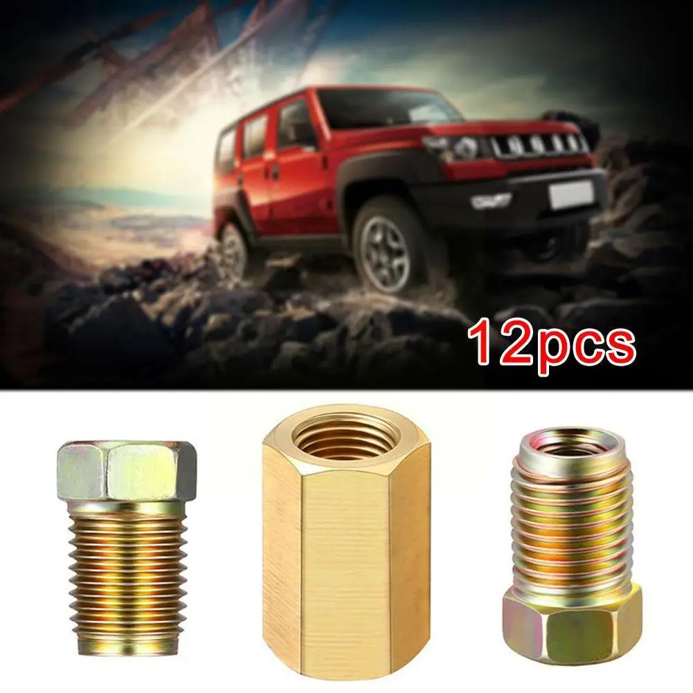 Brake Oil Connector Brass Inverted Pipeline Accessories Unions 4 8 Nuts Adapter Flare Fitting Compression C K7D0