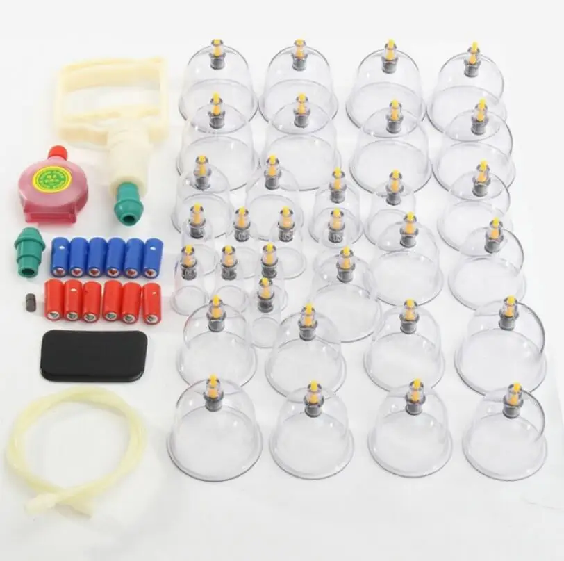 Description Picture 3 of item32 Pieces Vacuum Cupping Cup Body Massager Suction Cups Set Plastic Vacuum Cupping Pump Therapy Cans for Massage Health Care