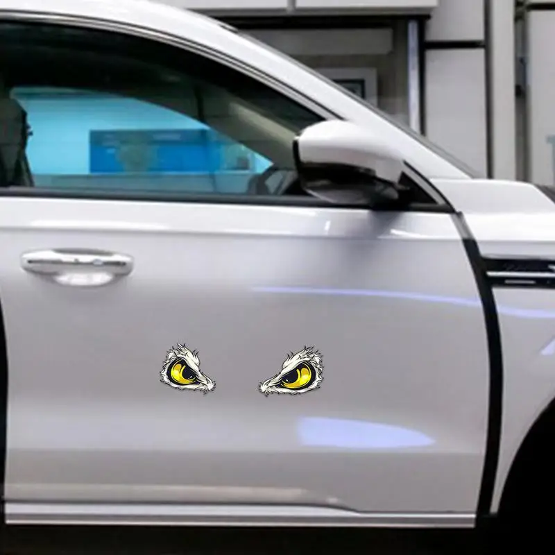 

Автомобильные Светоотражающие Глаза наклейки автомобильные милые предупреждающие наклейки 3D Ночная безопасность Вождение Светоотражающие смешные наклейки для автомобиля окна двери