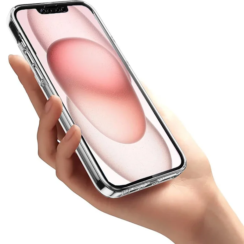 360° Full Clear Protective Phone Case - Hybrid Slim Design, Silicone & Hard Shell