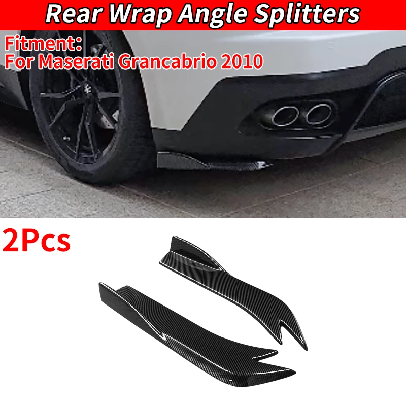 

For Maserati GranCabrio 2010 Car Rear Bumper Splitters Aprons Trunk Lip Spoiler Canard Wing Diffuser Wrap Angle Protector Carbon