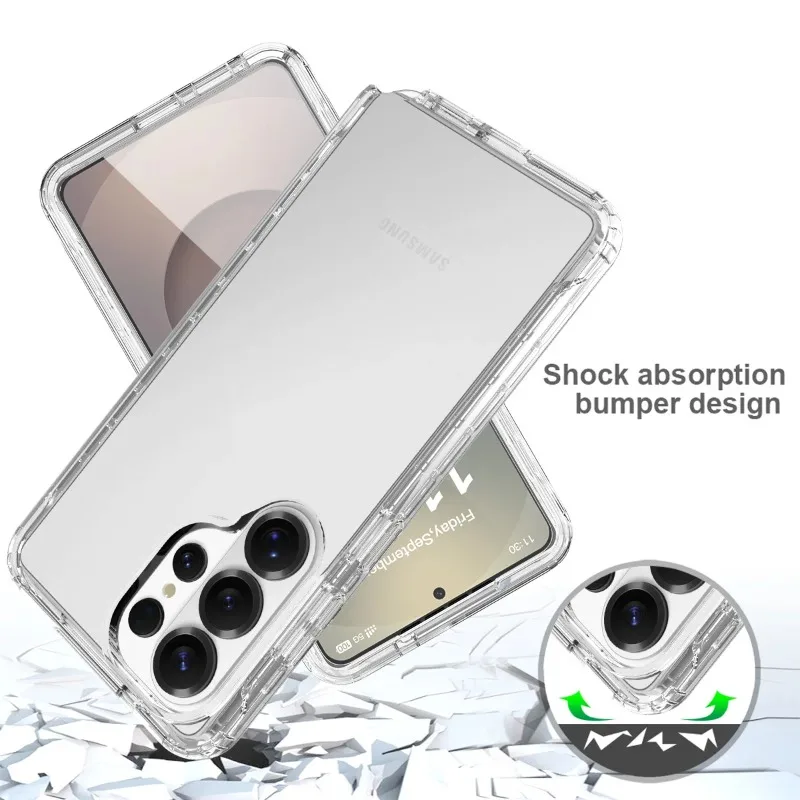 Ultra 360° Full Body Transparent Shockproof Protective Case with Double-Sided Clear Cover and Bumper
