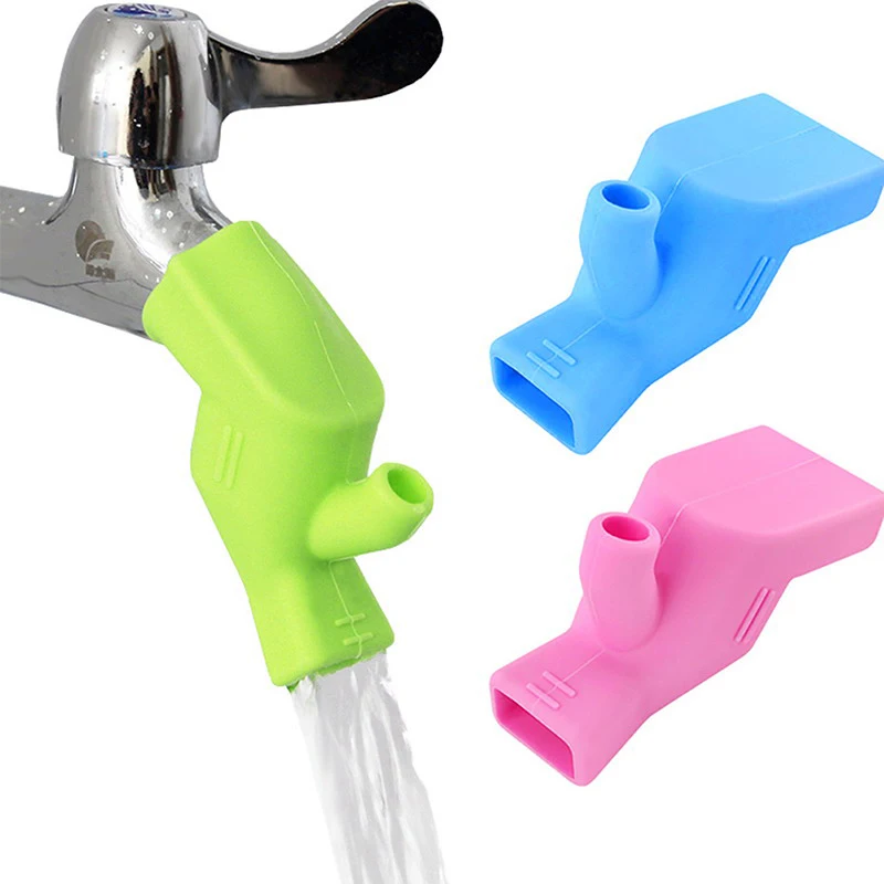 Bathroom Sink Nozzle Faucet Extender Rubber Elastic Water Tap Extension Kitchen Faucet Accessories For Children Kid Hand Washing
