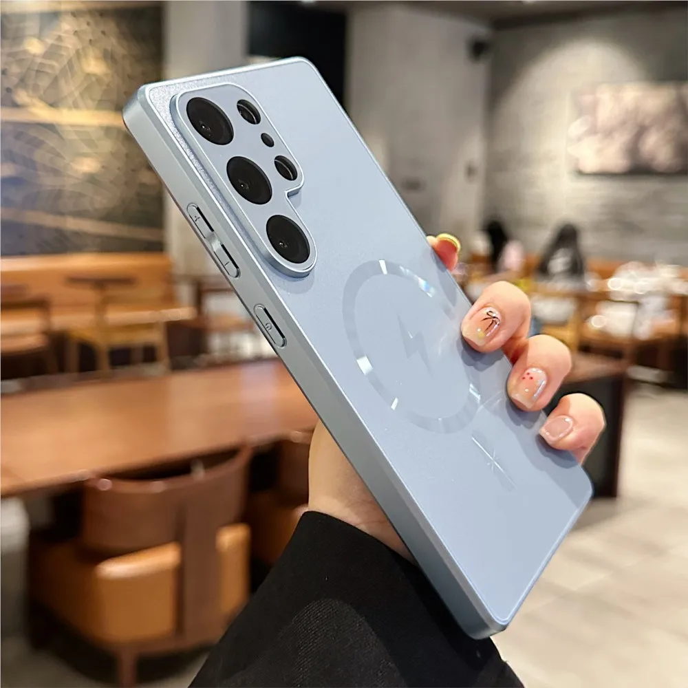 Titanium Matte Magnetic Shockproof Case with Lens Protection