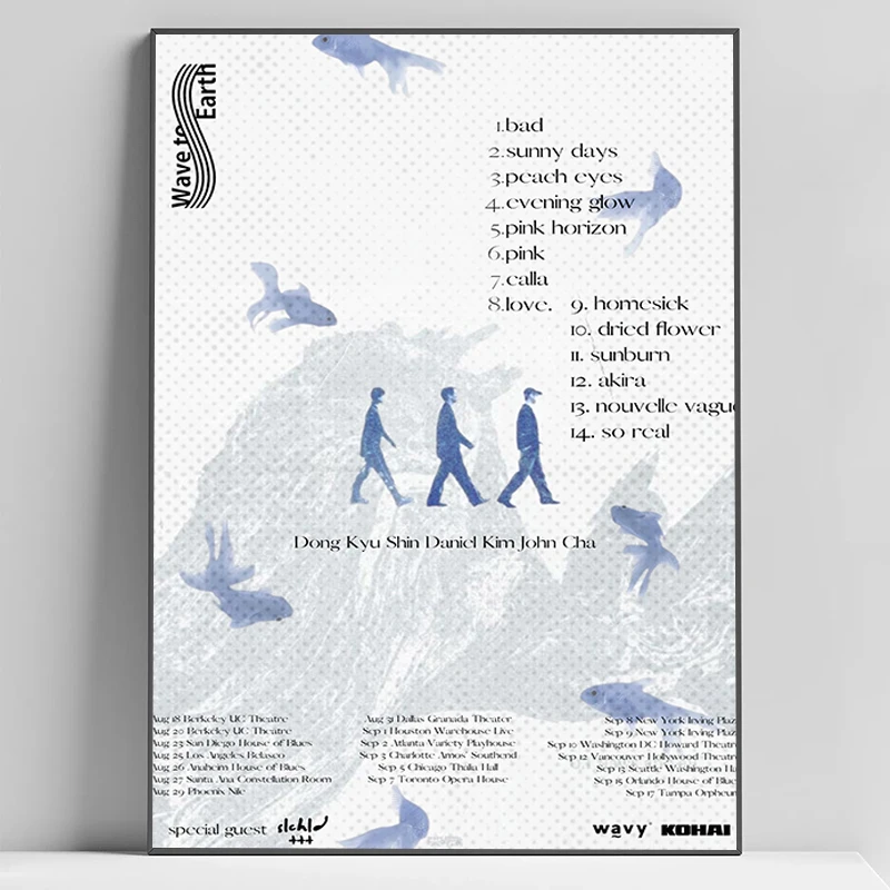 

Wave to Earth Group Poster Print Office Decoration Room Decor Art Home Decorations Decorative Paintings Wall Decororation Canvas