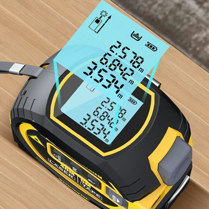 Electronic Ruler Cross Line Laser Tape Measure Rangefinder Infrared Level  Tools