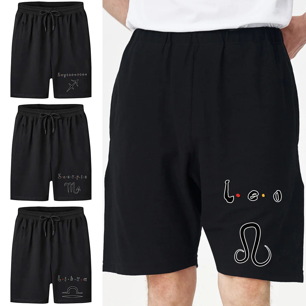 

New Running Shorts Fashion Breathable Workout Sports Pants Loose Casual Men Fitness Summer Beach Shorts Constellation Pattern